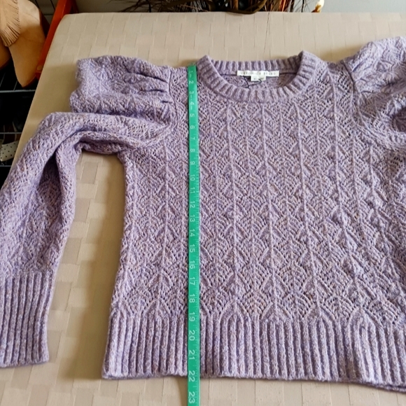 Veronica Beard Nova Puff Sleeves Alpaca and Merino Wool Blend Sweater - Picture 10 of 13